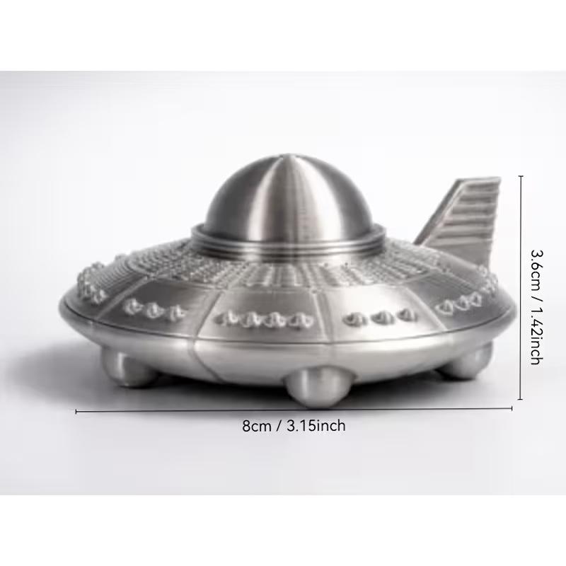 3D Printing Nyc - 3D Printed UFO Figurines Retro Metal