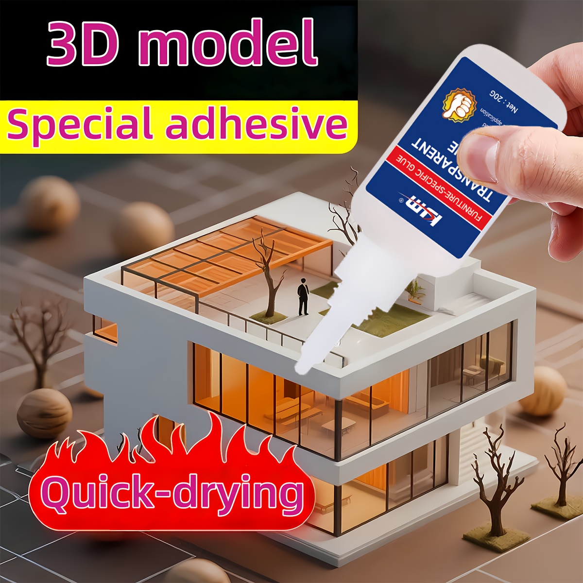 3D Printing Glue Stick - Quick Dry Transparent Special Adhesive 20G