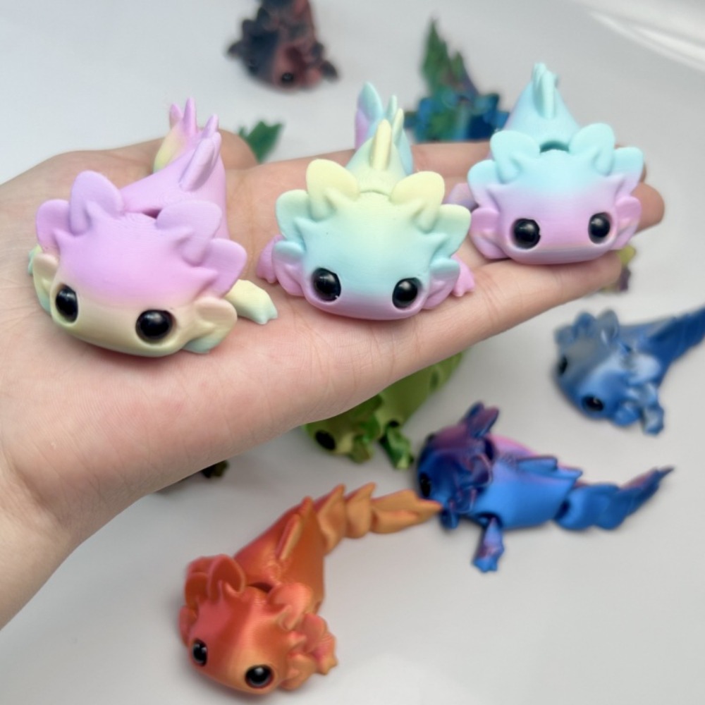 3D Printing Nyc - 3D Printed Salamander Figures Toys Multi-Joint