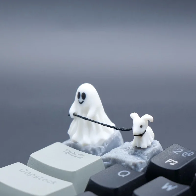 3D Printing Nyc - Ghost Puppy Resin Keycap Custom 3D
