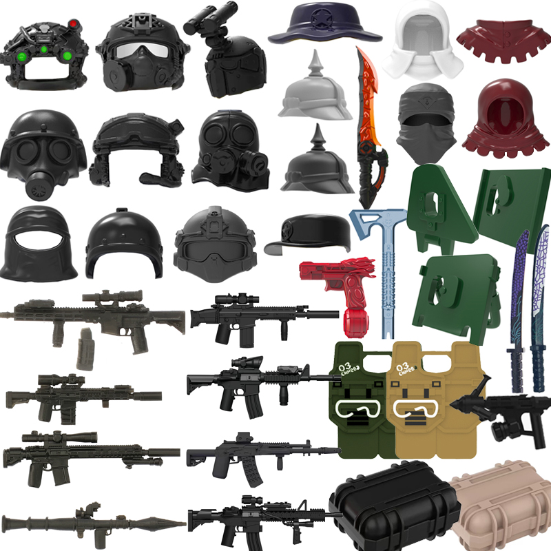 3D Printing Lego Bricks - Military Figure Accessory Building Blocks 3D