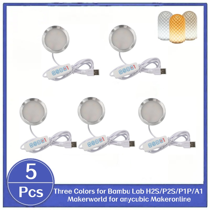 5PCS LED Lamp Kit 001 Three Co - 3D Printing Workshop recension och pris