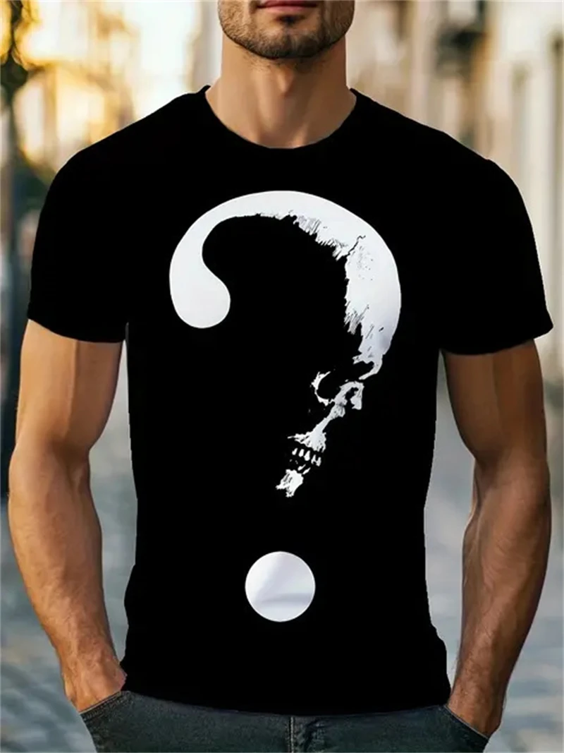 Men's Black Skull Question Mar - 3D Printing Question recension och pris