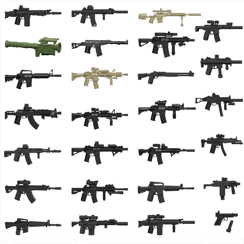 Military Soldiers Figures Gun  - 3D Printing Lego Bricks recension och pris