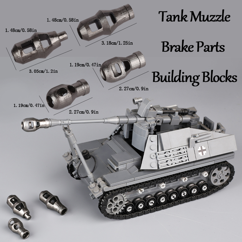 MOC WW2 Military Tank Cannon 3 - 3D Printing Lego Bricks recension och pris